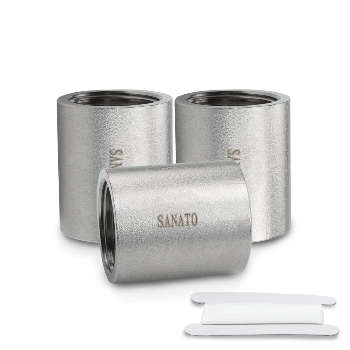 SANATO 3 Pcs SS 304 Forging Cast Piple, 3/4" NPT x 3/4" NPT Female Threaded, 50mm Piple Fittings