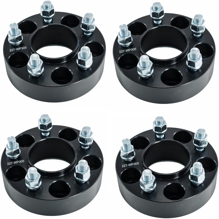 Hex Autoparts 4pcs 2" 5x4.5 to 5x4.5 5x114.3 Hubcentric Wheel Spacers Adapters Compatible with Jeep Grand Cherokee Wrangler Liberty Comanche (Black)