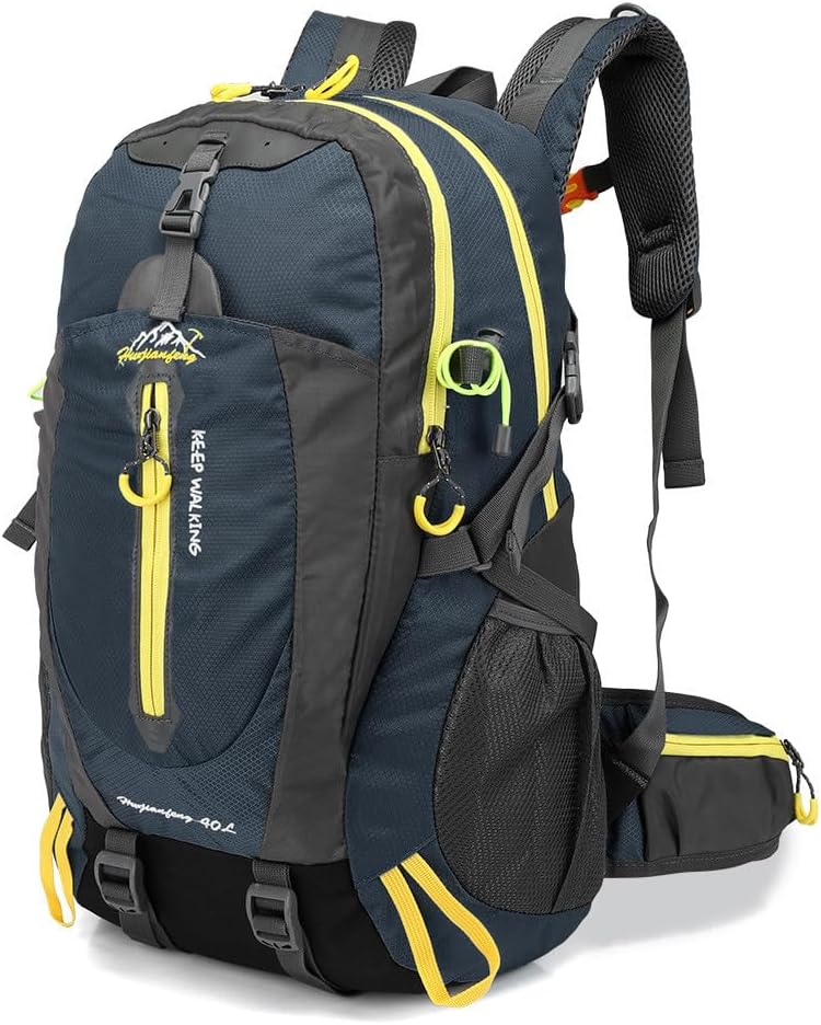 Mochila de trilha feminina e masculina 40L, à prova d'água, esportiva, resistente, mochila de viagem, mochila de montanha Mochila de trilha feminina e masculina 40L, à prova d'água, esportiva, resistente, mochila de viagem, mochila de montanha
