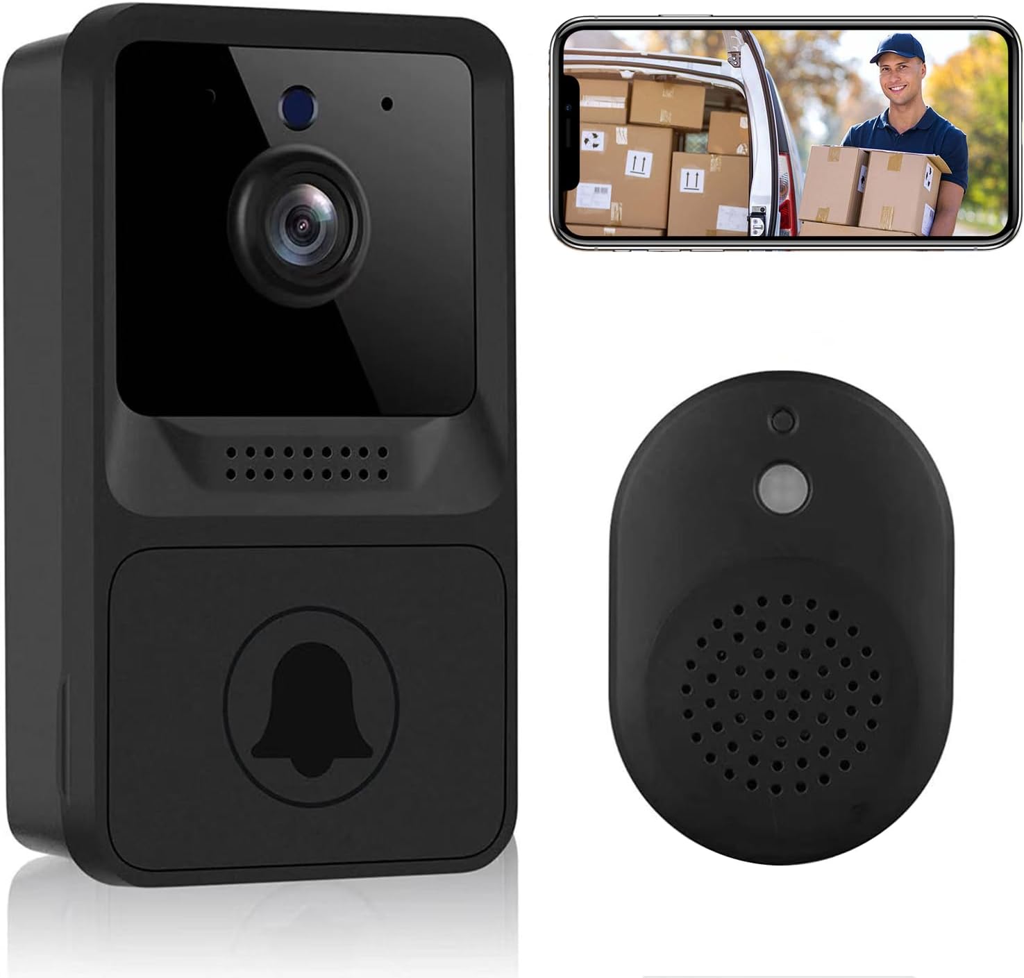 Doorbell Camera Wireless with Chime, WiFi Video Doorbell