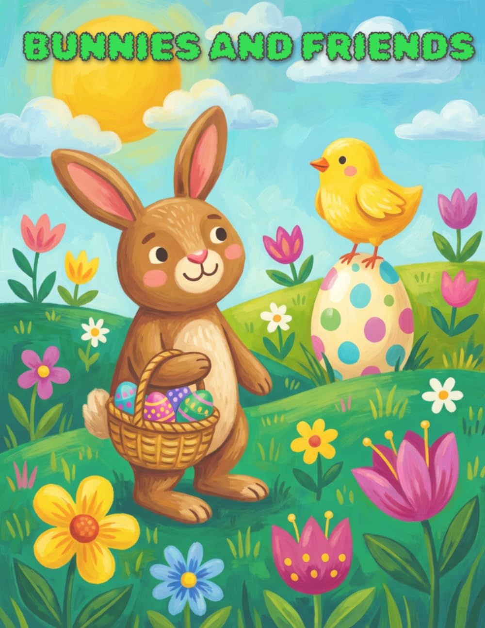 Bunnies and Friends: Easter Themed Colouring Book