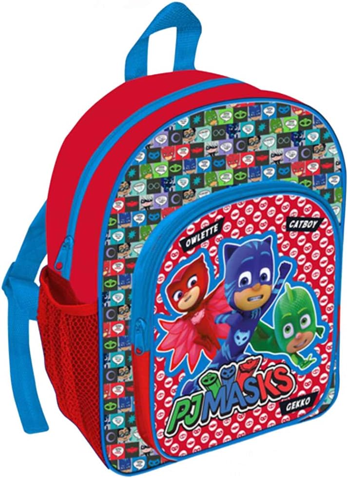 TDL Pj Masks Exclusive Design Backpack with Front Pocket & Bottle Holder Children's Luggage, 31 cm, Red