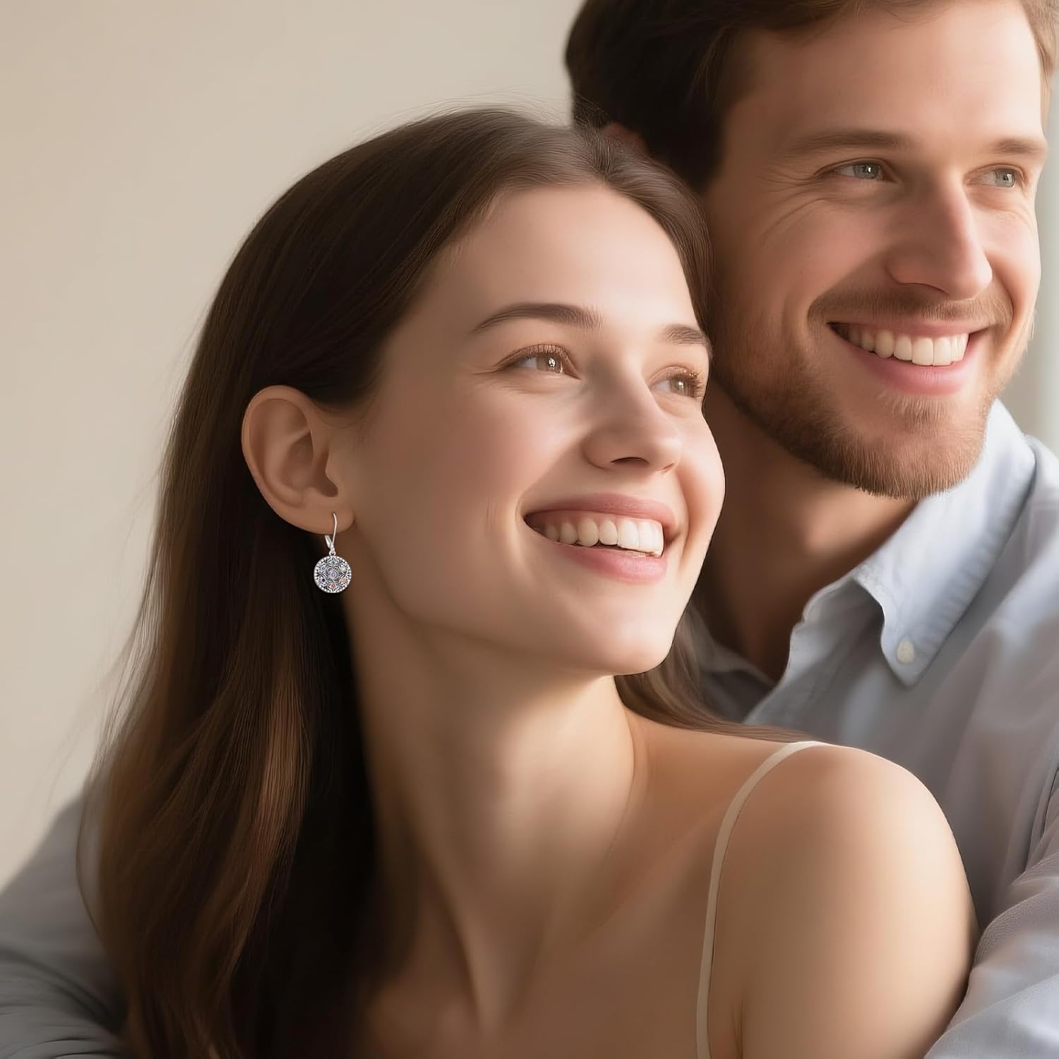 YFN Mandala Chakra Earrings for Women - Sterling Silver Yoga Lotus Flower Dangle Drop Earrings, Featuring the Flower of Life and 7 Chakras Protection Jewelry gift - Image 3