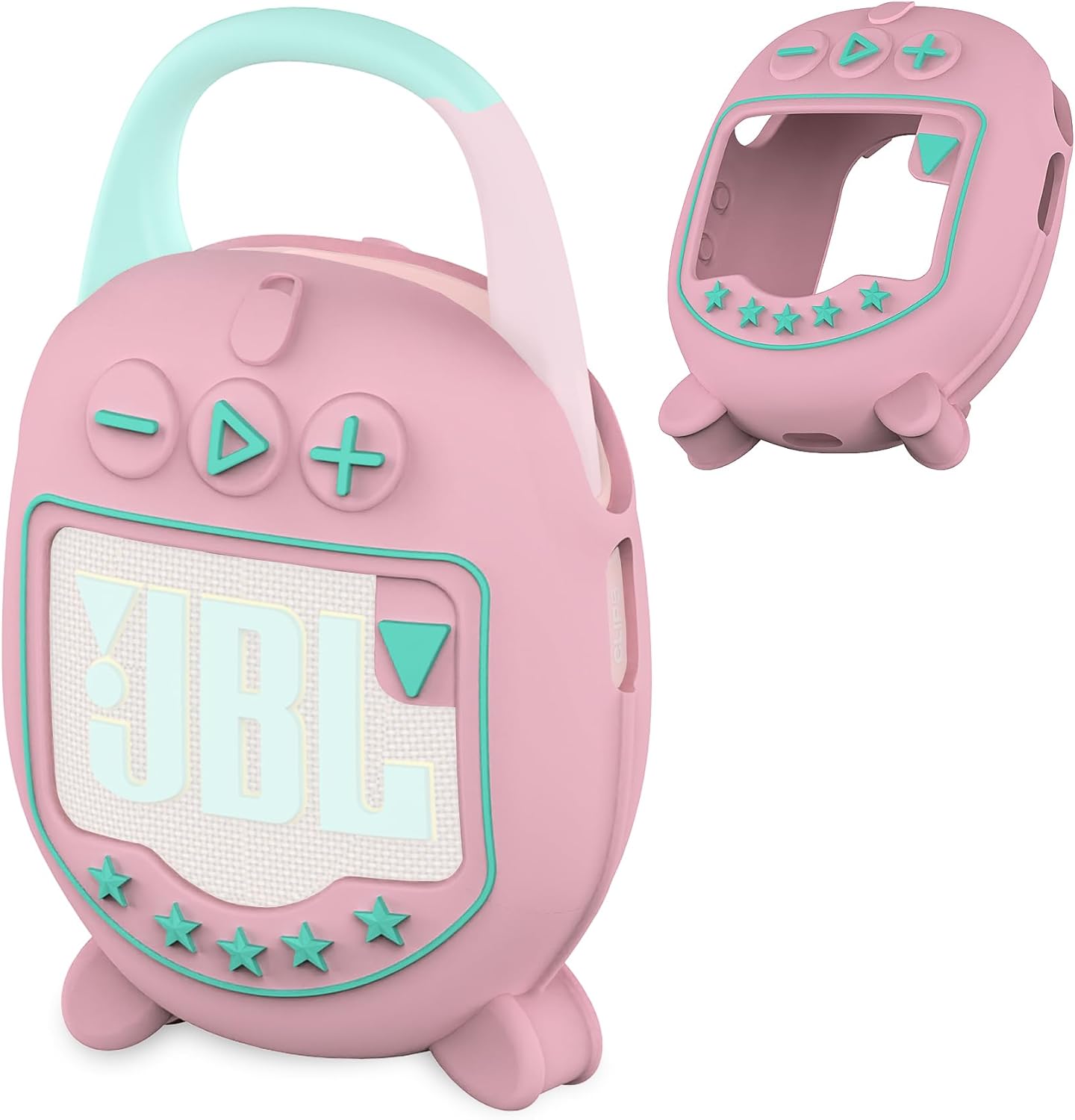 JCHPINE Silicone Cover Case for JBL Clip 5 Ultra Portable Bluetooth Speaker, Protective Skin Accessories for JBL Clip 5 Pro Sound Bluetooth Speaker Stand Up (Only Case) (Pink)