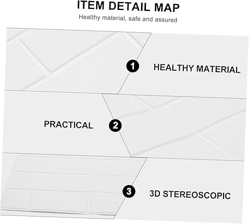 Miniatura 7 de Angoily Etiqueta engomada impermeable de la pared del patrón del ladrillo del papel pintado del ladrillo 3D