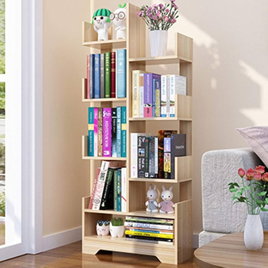 本棚 小さな本棚モダンな木製の机の貯蔵棚のシンプルな棚の