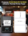 Phomemo Thermal Address Labels, Back to School Supplies, Multi-Purpose Self-Adhesive Tag for M110/M220/M150/M250 Label Makers, 1.96'' x 1.18'' (50 x 30mm), 230 Pcs/Roll, 3 Rolls