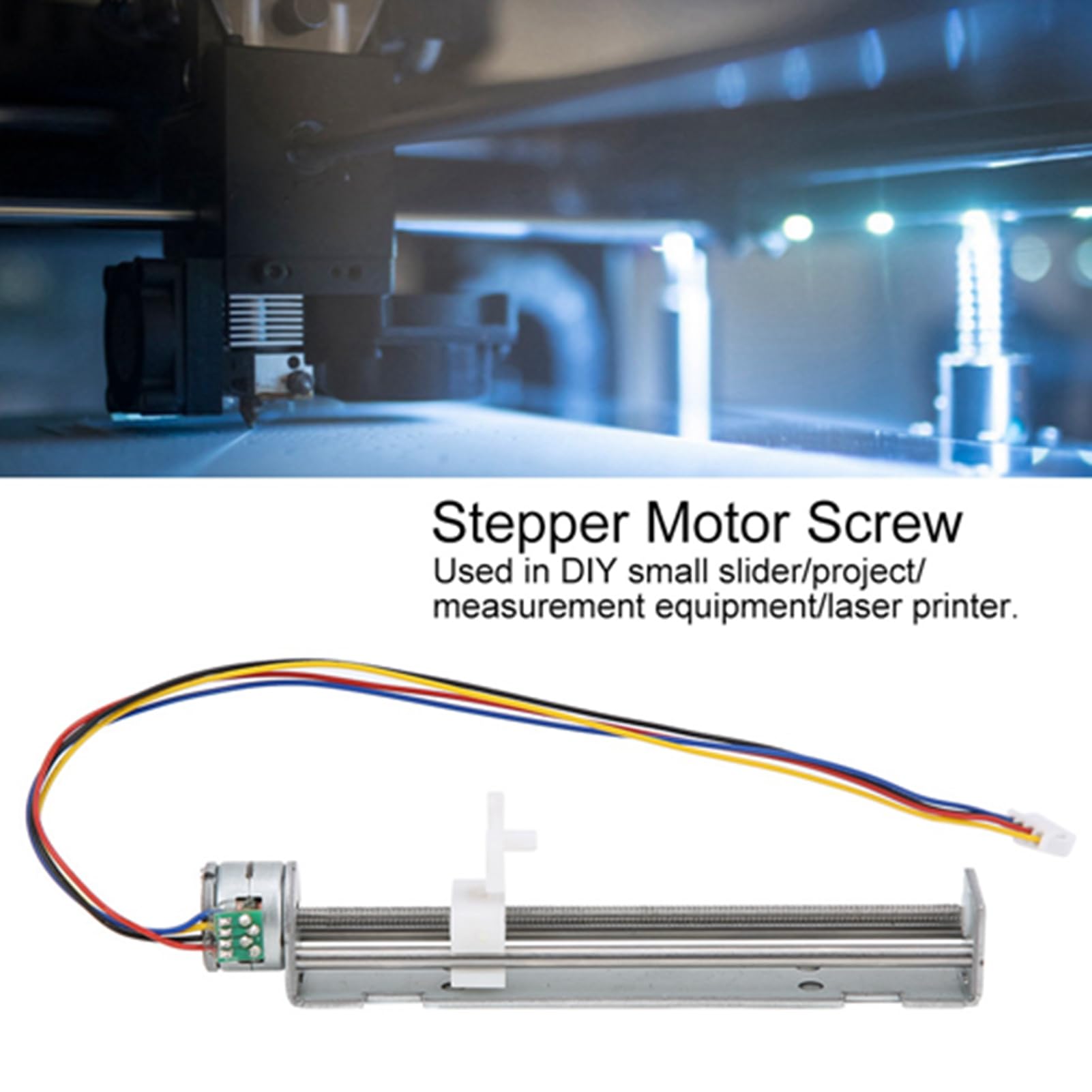 Nutriess Two Phase Four Wire Linear Stepper Motor Screw Slide Table 18° Angle for Measurement Printers Small Projects