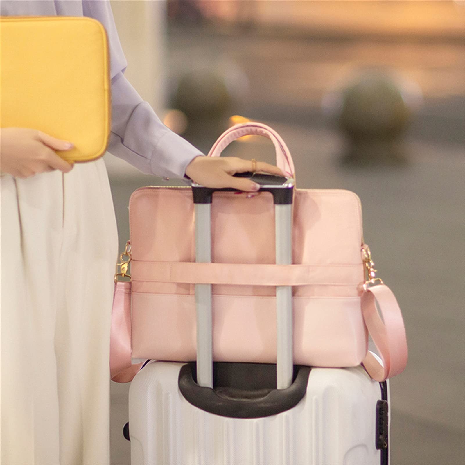Torba na laptopa Teczka do laptopa dla kobiet Lekka torba na laptopa 15.6 Calowa torba robocza Laptopa Messenger Torba Przestronne torby komputerowe do pracy Business Travel Komputerowa torba na ramię