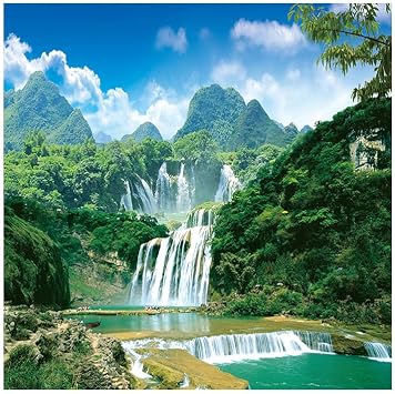 Mountain Waterfall Wallpaper Landscape Waterfall Wall Mural