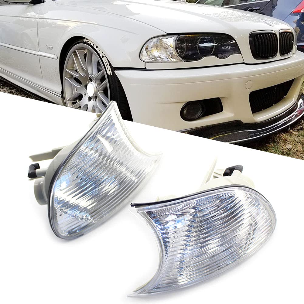 Reemplazo de carcasa de lente transparente para luz de posición lateral delantera del automóvil para Serie 3 E46 2 puertas 323Ci 325Ci 328Ci 330Ci 2000-2001, lado izquierdo y derecho