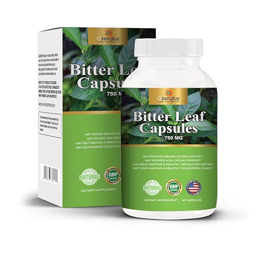 Bitter Leaf- Ewuro, Onugbu-Bololo Capsules. Wellness supplement. 750mg. (60caps)