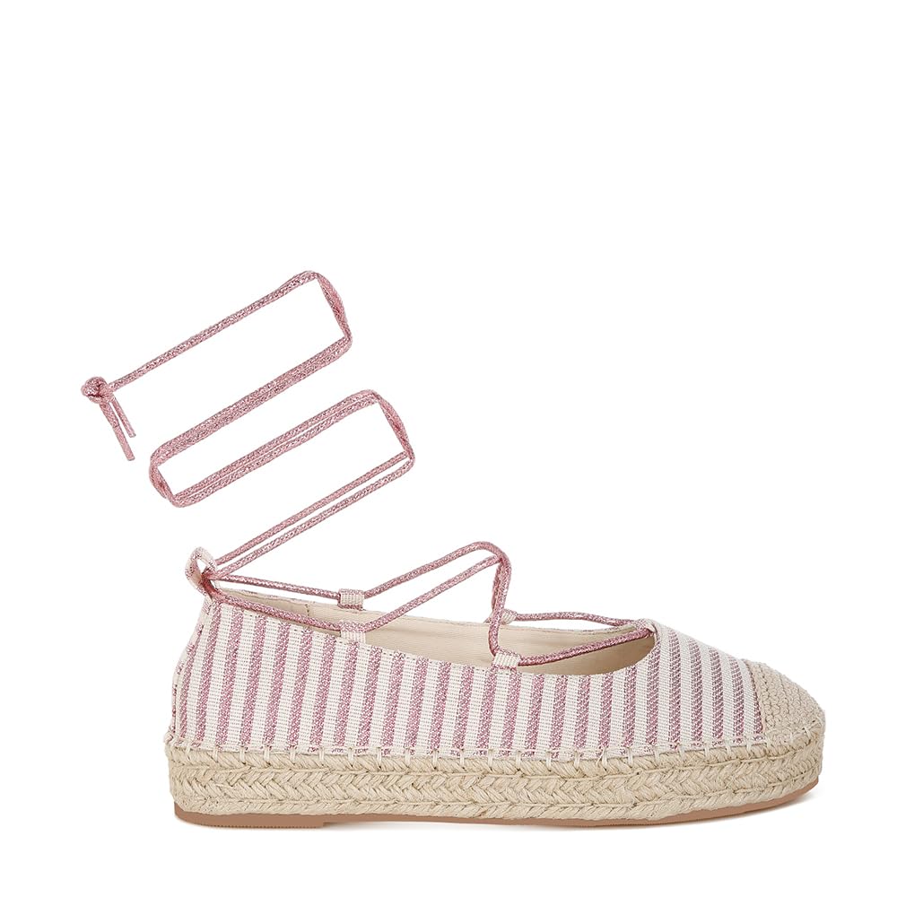 Women Canvas Woven Espadrilles | Elegant & Comfortable Fashion Footwear for Women | Trendy Stylish Design for Party, Casual & Formal Wear Pink-image-29