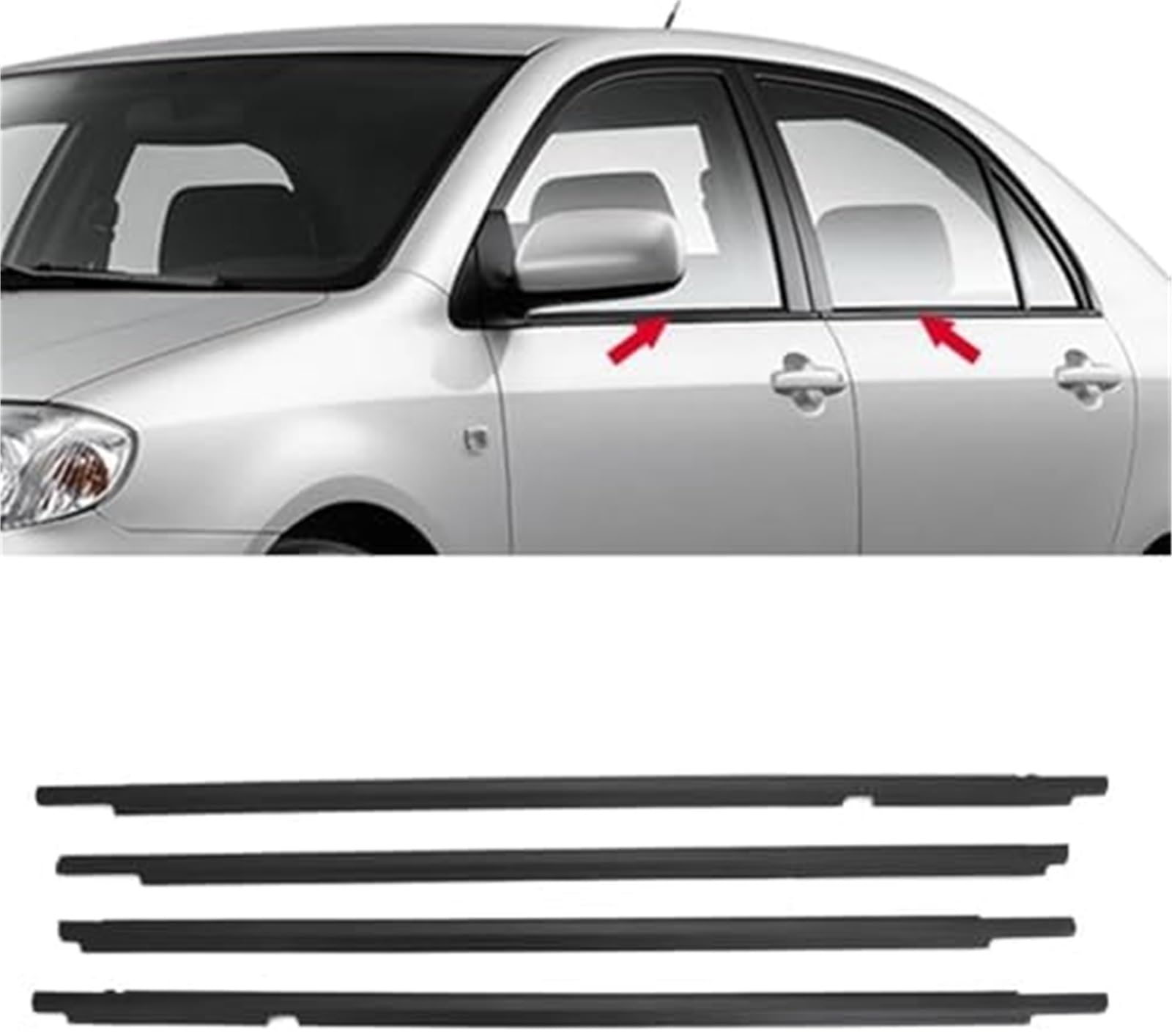 Uszczelka gumowa automatyczna Taśma pogodowa listwa okienna tapicerka paski uszczelka drzwi szklany pasek uszczelniający dla TOYOTA dla Corolla 2003 2004 2005 2006 2007