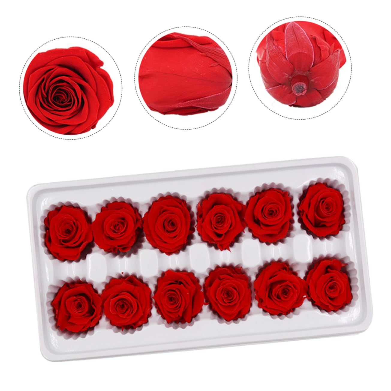 Zerodeko Lot De 3 Boîtes À Éternelles Fleurs Artificielles Décoratives Bouquet De Roses Immortelles pour Décorations De Mariage 12 Pièces X 3