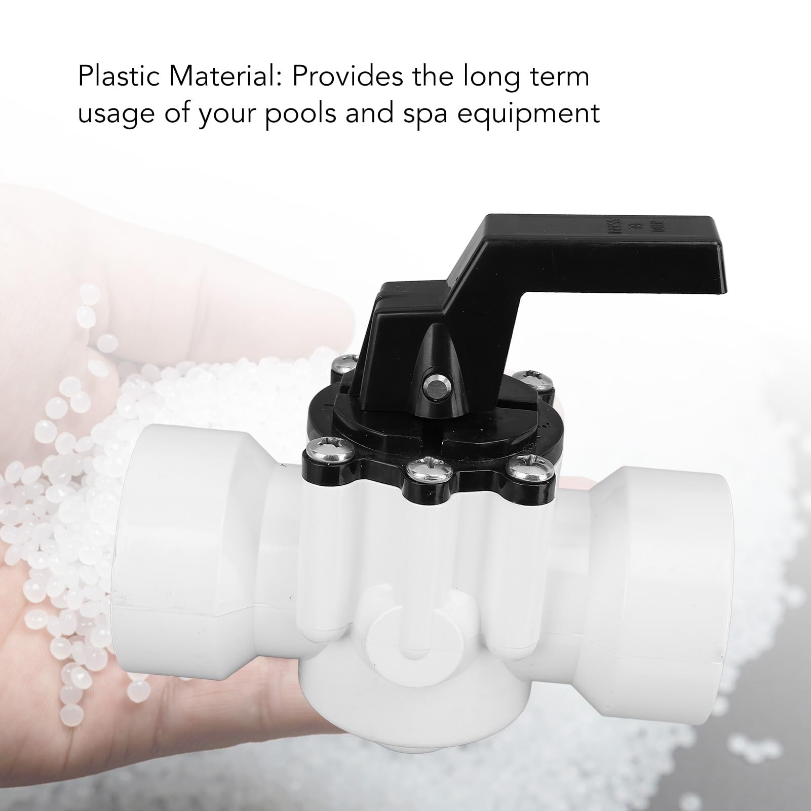 Vanne Déviatrice 3 Voies, Remplacement 4715 Filetage Femelle 1,5 Pouce, Pièce de Rechange Piscine Durable, pour Piscine et Accessoire Spa