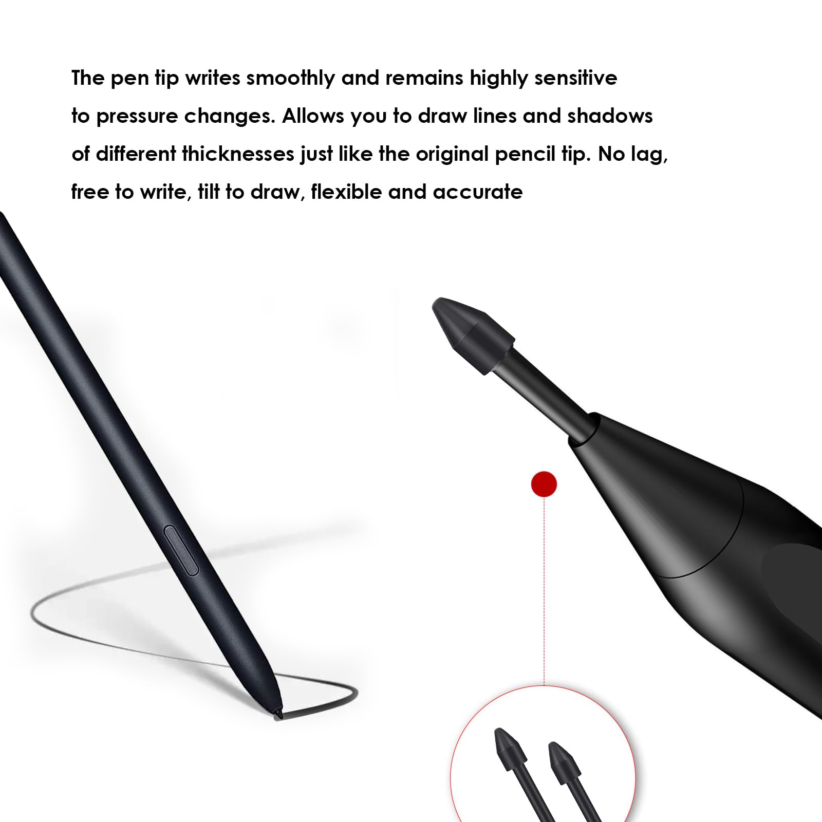 5 pontas de caneta Tab s9 S para Samsung Galaxy Tab S9/S9 Ultra/S9