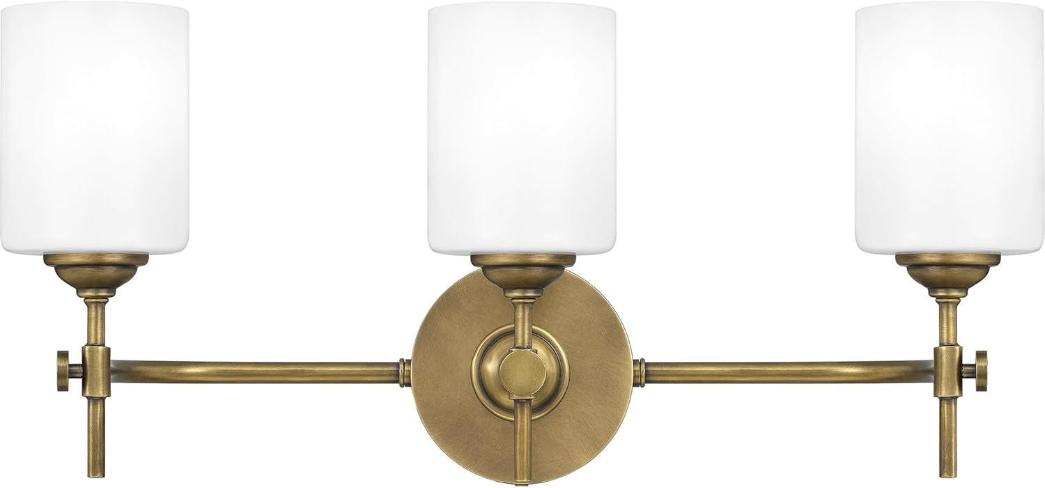 Quoizel Aria 3-Light Weathered Brass Vanity Light
