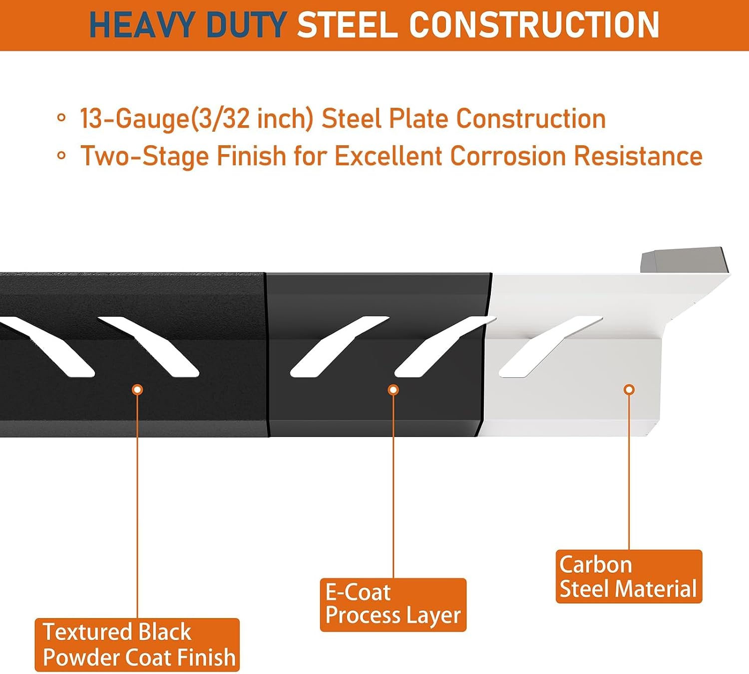 Hooke Road Steel Skid Plate Front Bumper Cover for 2018-2026 Jeep Wrangler JL & Gladiator JT, Offroad Lower Body Armor Guard, Only Compatible Different Trail Front Bumper