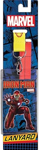 Miniatura 5 de Ata-Boy Marvel Iron Man - Soporte para credencial de Iron Man, cordones de Iron Man para insignias de identificación, regalos y mercancía de Marvel