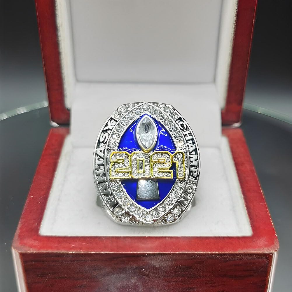 2021 Anello del Campionato di Calcio Fantasy Anelli del Campione della Lega FFL Regali per Amici di Tifosi di Rugby Souvenir Ornamenti per vetrine per Ufficio