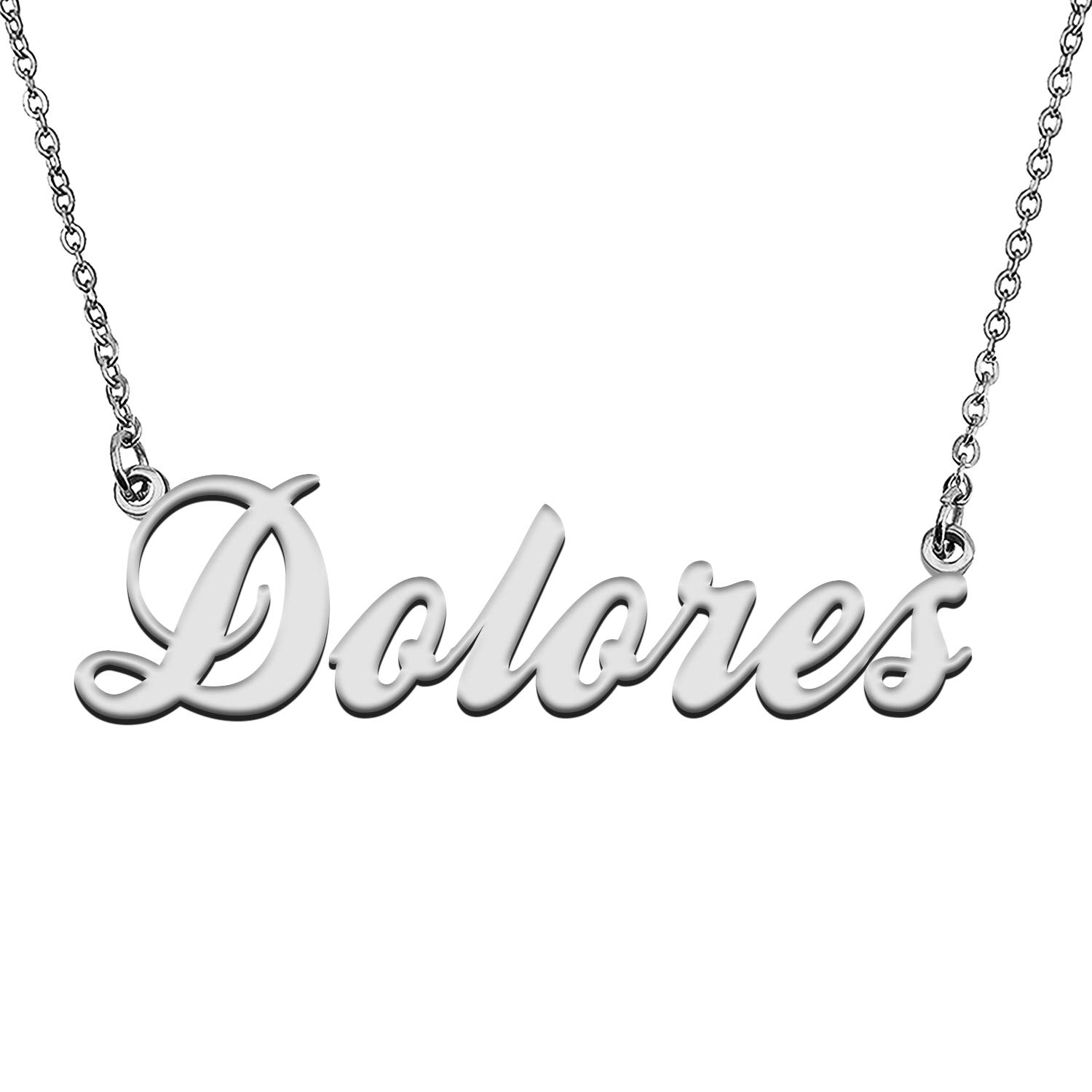 GR859C Silver Initial Name Necklace Custom Made Jewelry Gifts for Friend