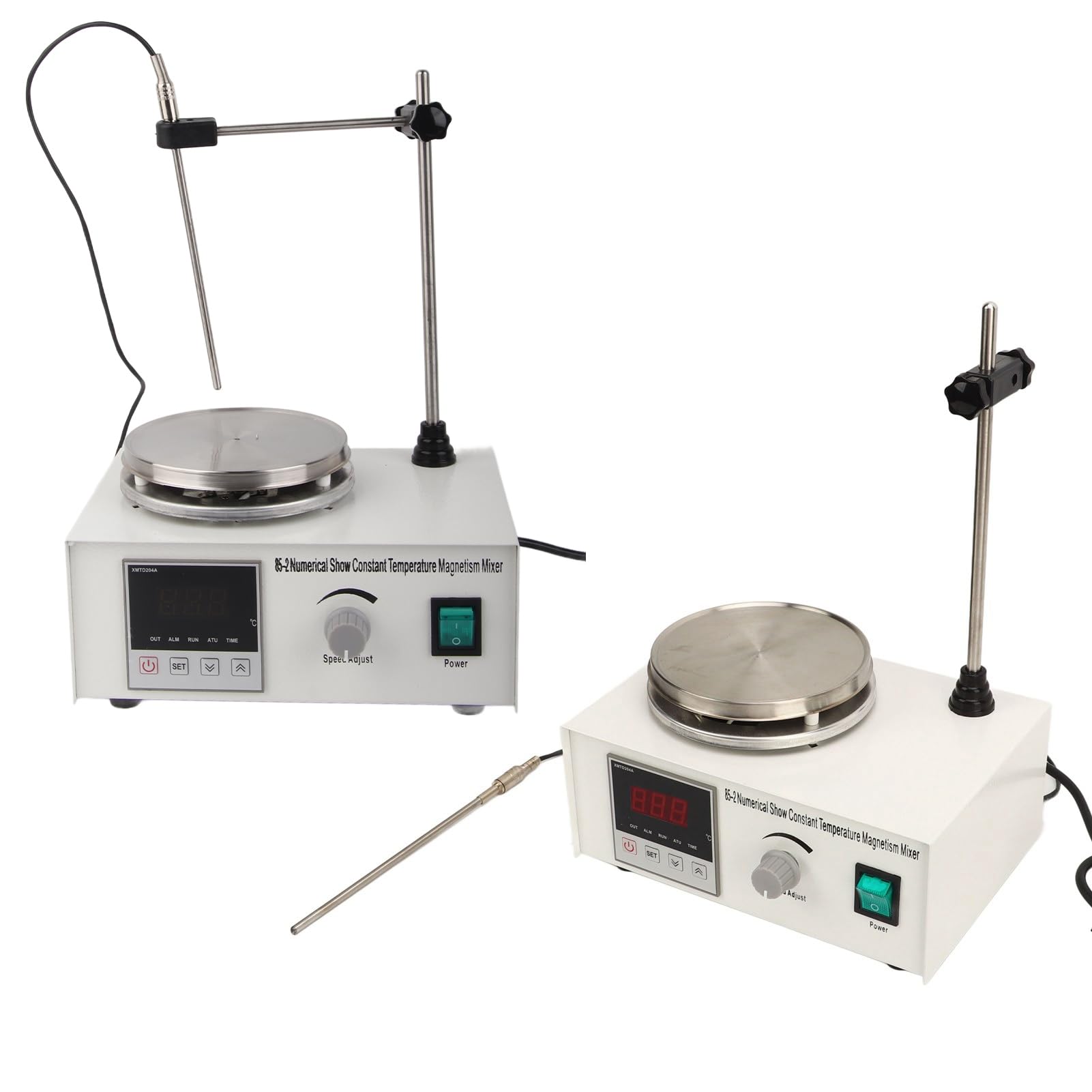 Agitador Magnético con Pantalla Digital 85-2 0-2400 RPM Mezclador de Placa Caliente Magnética de Calentamiento de Temperatura Constante para Laboratorio (Enchufe UE 220V)
