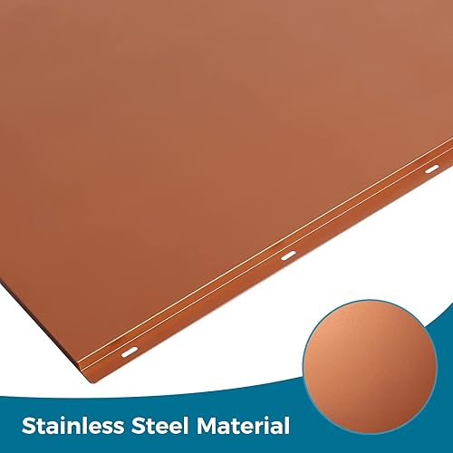 Miniatura 3 de Protector contra salpicaduras de acero inoxidable con revestimiento de color cobre, panel de metal de 24 x 30 pulgadas para estufa de cocina, pared