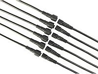 Vista 1 de 6 pares negros de 4 pines impermeables macho hembra cable conector RGB LED tira con goma, conector RGB LED, cable conector impermeable RGB LED