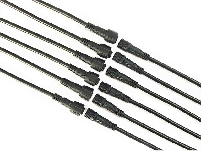 6 Pair Black 4 Pin Waterproof Male Female Connector Cable RGB LED Strip with Rubber,led RGB ConnectorRGB LED Waterproof Connector Cableled 4 pin Waterproof Connector