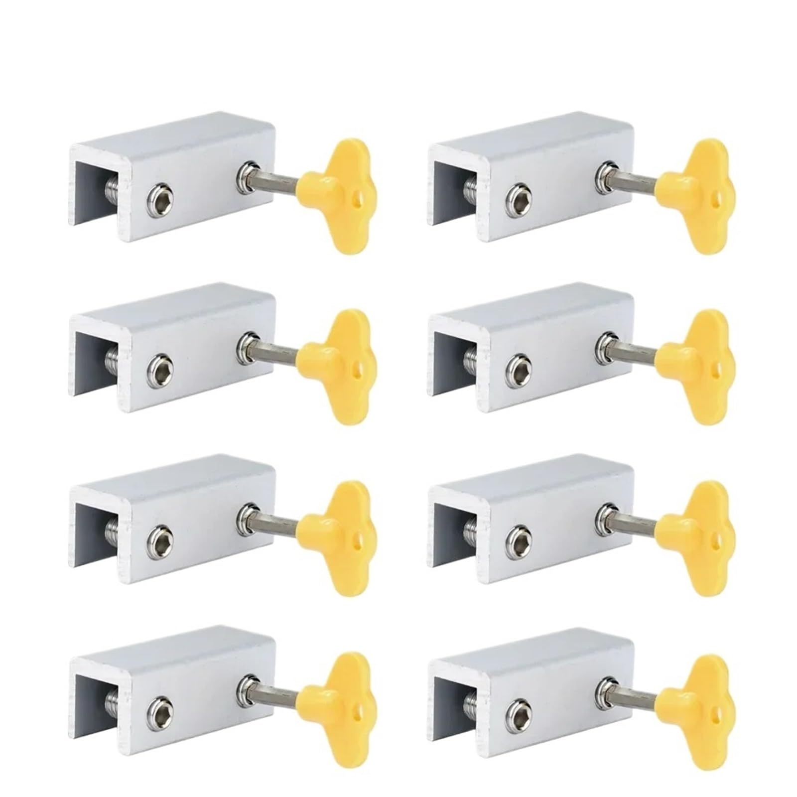 Fenêtre coulissante sécurisée : lot de 8 serrures Type B réglables