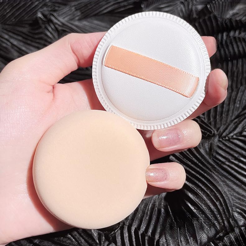 3PCS Soft Thick Powder Puff Makeup Sponge Dry and Wet Dual-use Powder Makeup Concealer Foundation Air Cushion Cosmetic Tools (Round Style)