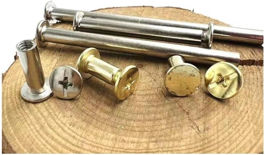Screw Rivets 2-10pcs M5x5-150mm Golden Silver Leather Bag Belt Scrapbook Post Binding Screw Screw Nail Rivet Bolt