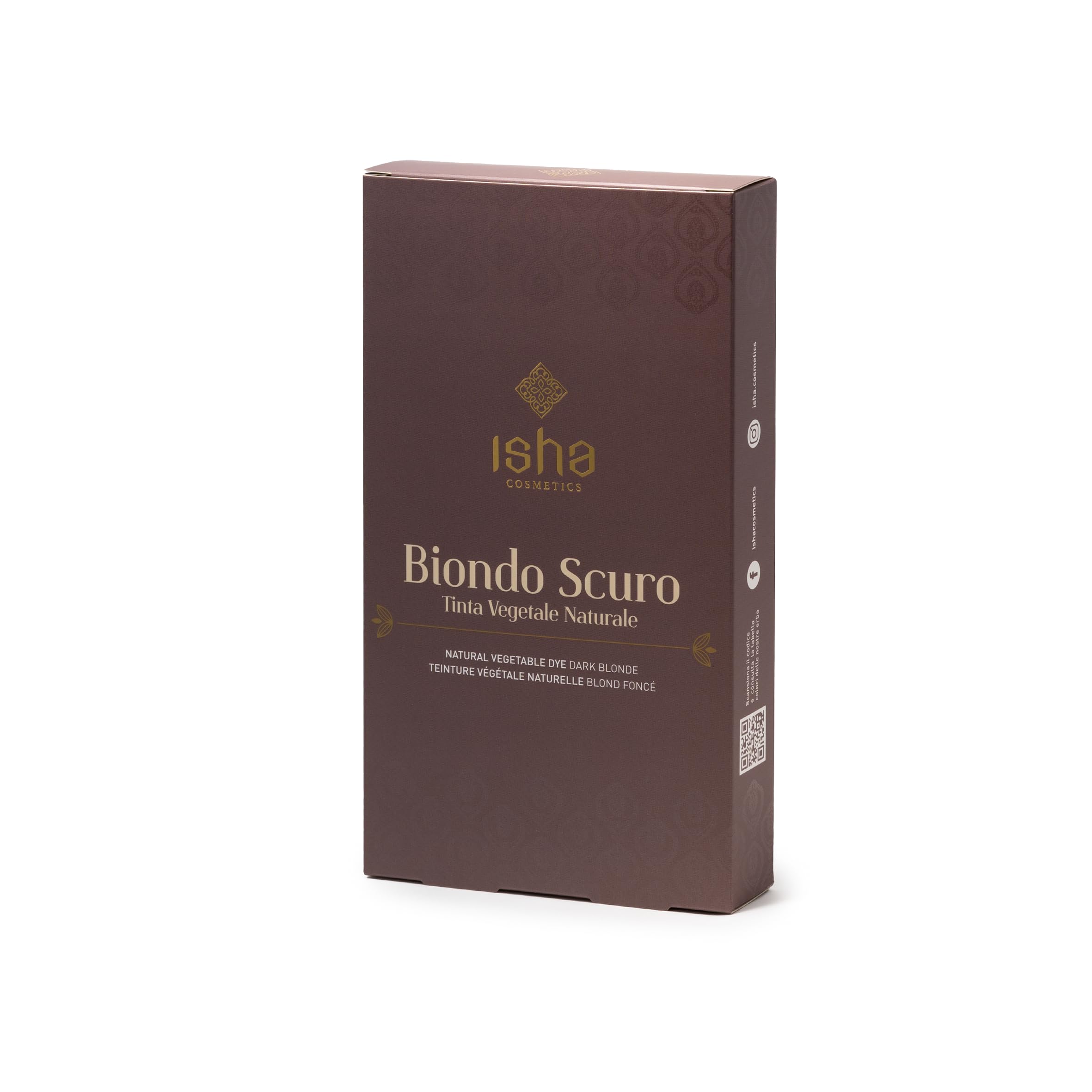 isha cosmetics - Hennè Biondo Scuro 100g – Tinta per Capelliin Polvere Vegetale e Naturale