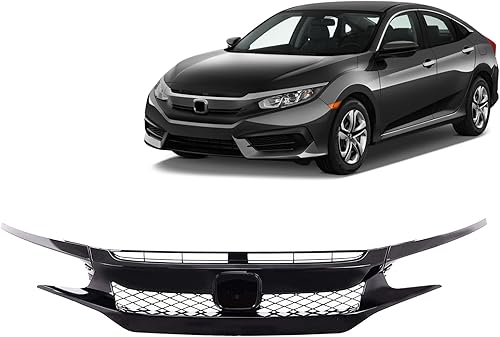 Piezas de repuesto Rejilla Delantera Compatible con Honda Civic 10th FK8 Tipo R Estilo 2016 2017 2018