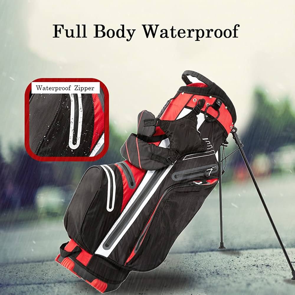 オンリー1のデザイン。スタンド式キャディバッグ　軽量で旅行用や予備バックに最適！ ZEROZONE ゼロゾーン スタンド型キャディバッグ カーキ ST-01