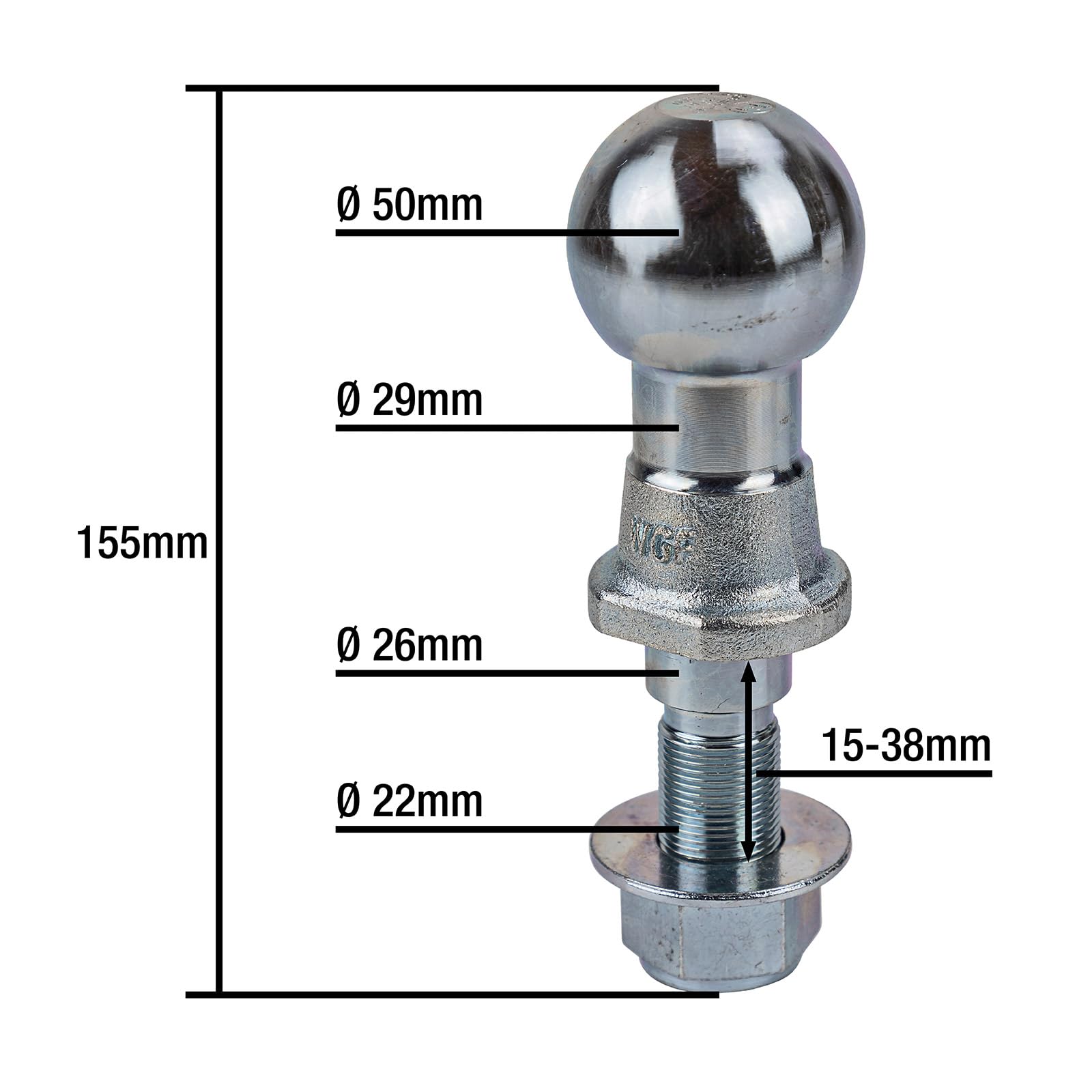 3.5Tonnen Anhängerkupplung Kugelkopf M22 (Neu (gemäss Beschreibung)) in 3.5Tonnen Anhängerkupplung Kugelkopf M22 (Neu (gemäss Beschreibung)) in