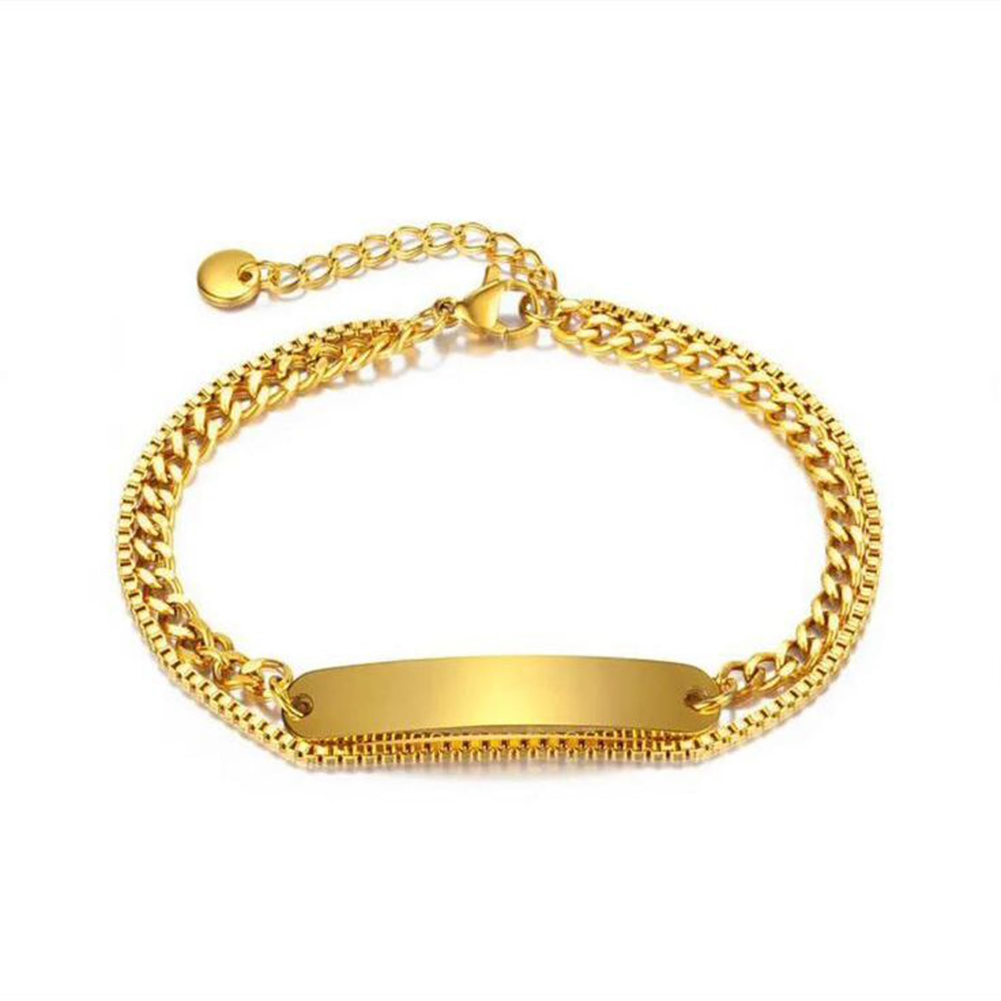 Fashion Frill Curb Chain Bar Bracelet for Men & Boys | Adjustable | Gold Plated | Stainless Steel | Stylish | Hand accessories | Jewelry Gift (B0D1G6RJ5L) Amazon Price History, Amazon Price Tracker