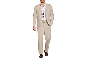 Men's 2 Piece Linen Suit Set Regular Fit: Sophisticated Style, Unmatched Comfort