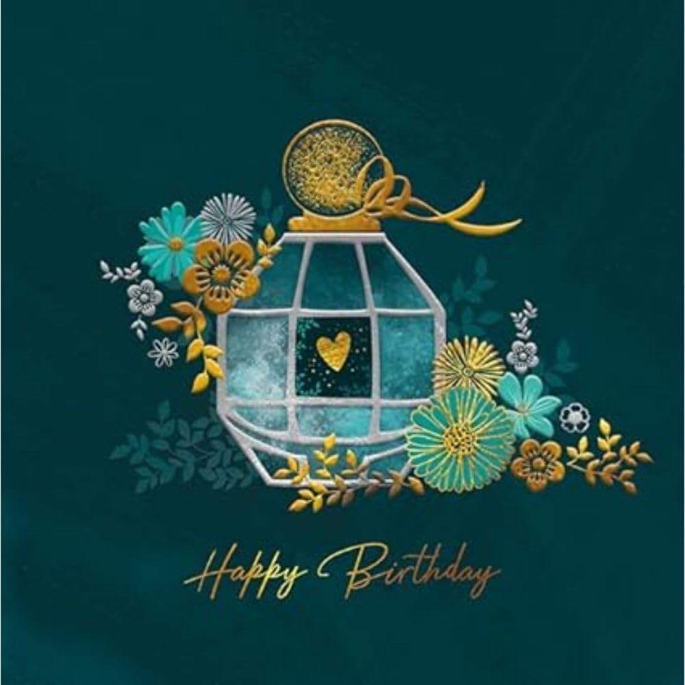 Piccadilly Greetings Geburtstagskarte – Modern, Mit Folienprägung, 160 Mm Größe, Aus Großbritannien