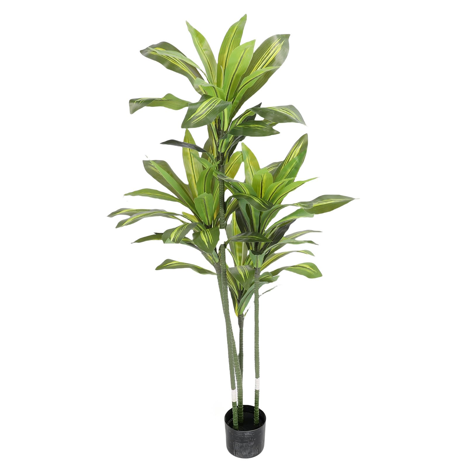 Emoshayoga Faux Arbre Dracaena Fragrans Incroyablement Réaliste, Fausse Plante pour la Maison, Le Bureau, Le Salon, 1 unité (120 cm)