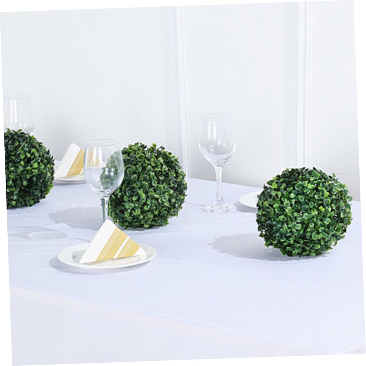 Ciieeo Cage de Support pour Boules Topiaires Artificielles 3pcs en Plastique Vert, Facile à Utiliser et Fiable pour Décoration Maison et Jardin