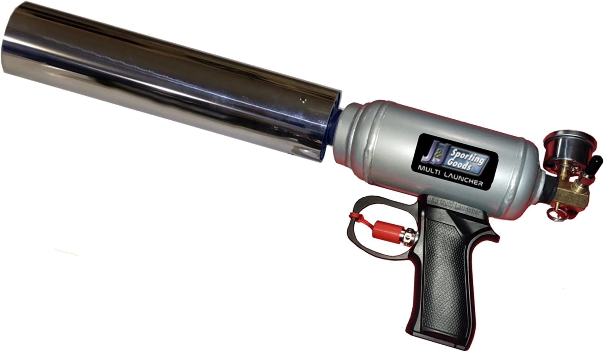 Rev. 14. Air Launcher. All Metal. 3" Aluminum Barrel T-Shirts. Uses Plain Air. One Shot per air Fill, no CO2 Required.