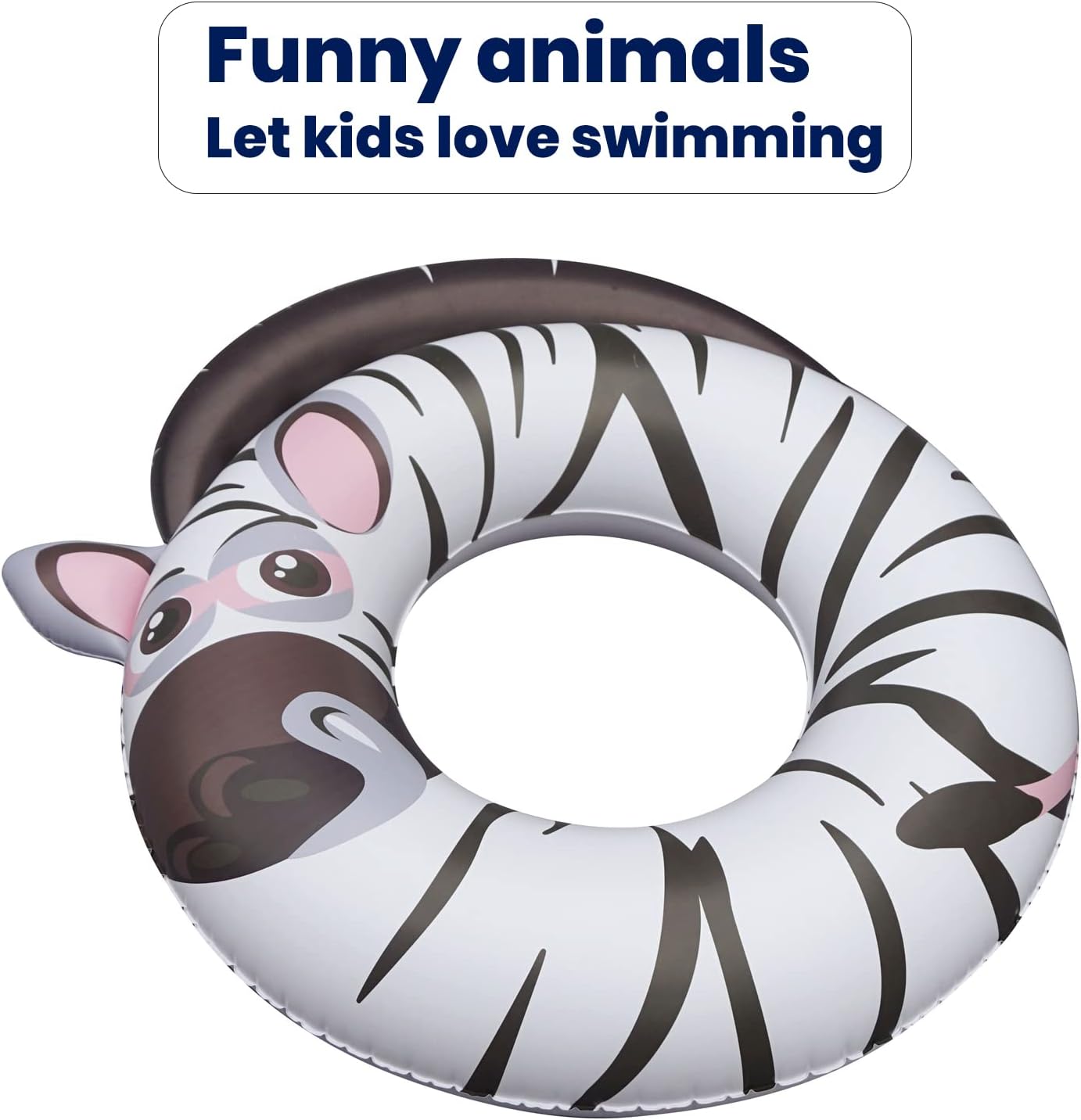 HOHQB Luxury Inflatable Zebra Pool Float - Fun Aqua Toys for Summer Beach Party - Kids Boys and Girls