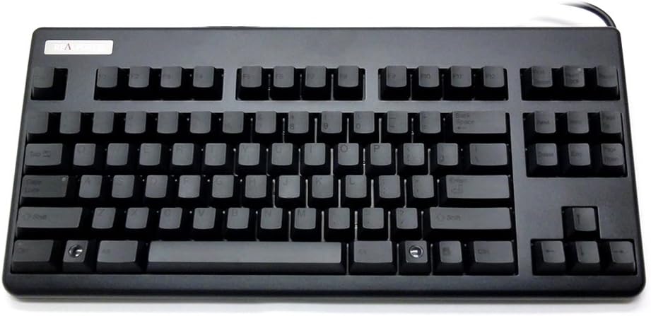 Topre Keyboard RealForce87UB-55 Without Number Pad, English Array, USB Wired Connection, Capacitance contactless system, DIP Switch Function, Sublimation printing in black, ALL55g Heavy Black SE18T0