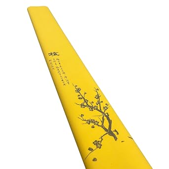 Accering Chinese Style Pattern Heat Shrink Tubing and Sleeves Fishing Pole Wap DIY for Sports Racquets Wrap 25mm, L1.64ft, Plum Blossom