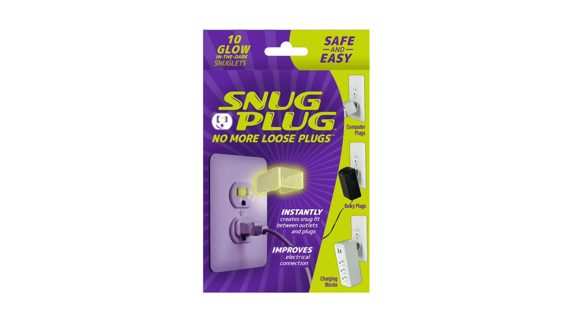 Snug Plug - Your Loose Outlet Fix (10/Pack Glow in The Dark)