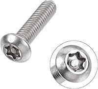 Vista 3 de uxcell Tornillo de máquina de seguridad Torx M4x16mm, 20 tornillos de cabeza plana en la columna interior, pernos de sujeción de acero inoxidable 304