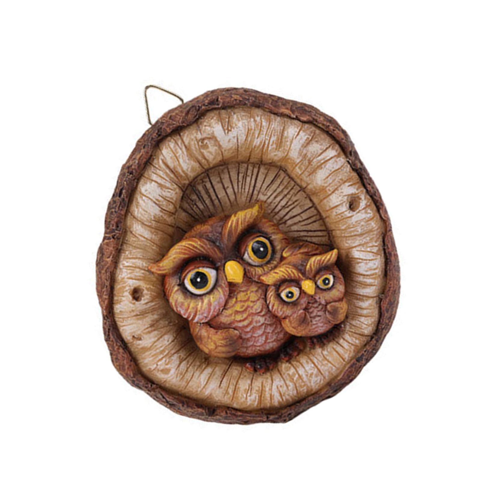 YPBEW Delicate Owl Reading Gnomes Tree Faces Decoration for Outdoor Yard Garden Resin and Flower Pots Landscape Gnomes Statue