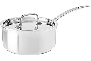 Cuisinart Saucepan, 2 Quart Saucepan with Cover, Triple Ply Construction, Brushed Stainless Steel